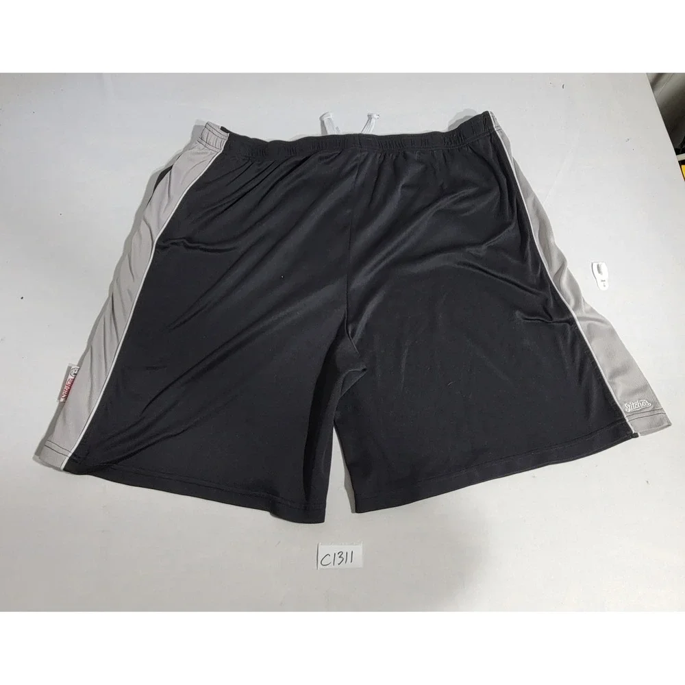 Stitches Chicago White Sox MLB Mens 2XL Black Grey Athletic Mesh Shorts